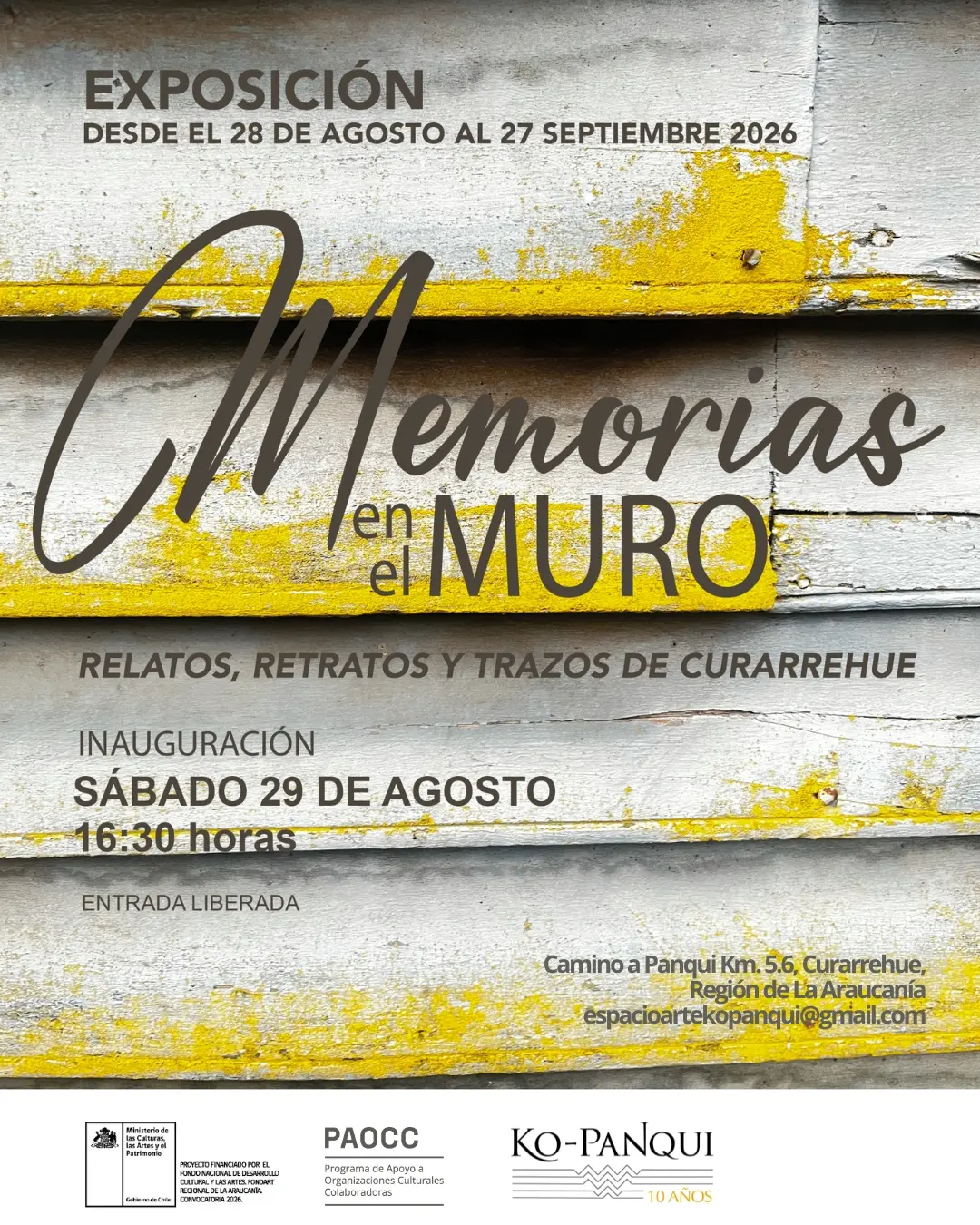 Memorias en el Muro: relatos, retratos y trazos de Curarrehue 